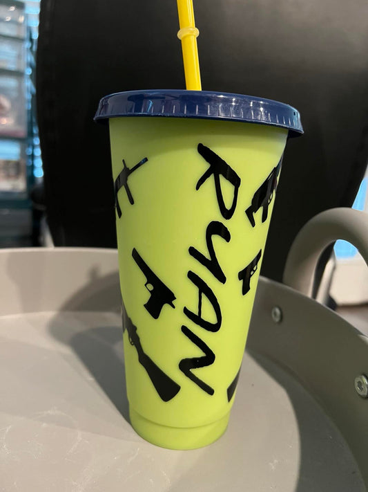 custom cold cups made with vinyl